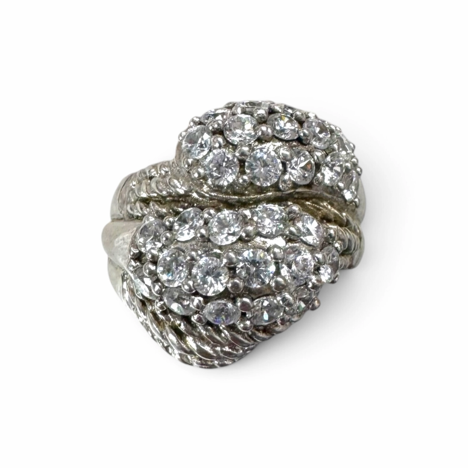Cluster with CZ Stones Statement Ring (1) Cluster with CZ Stones Statement Ring