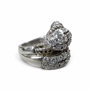 Cluster with CZ Stones Statement Ring