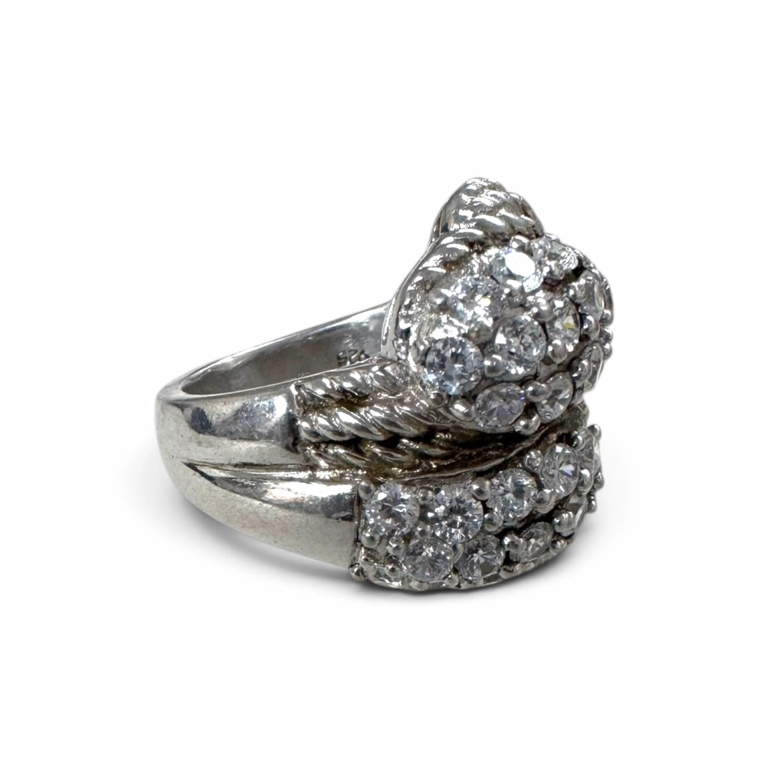 Cluster with CZ Stones Statement Ring (4) Cluster with CZ Stones Statement Ring