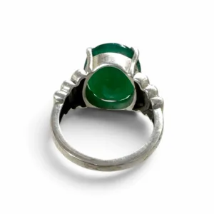 Natural Emerald Ring Oval Faceted Ring