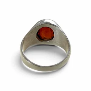 Natural Hessonite Garnet Faceted Ring