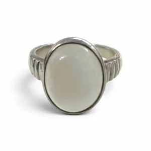 Natural Moonstone Cabochon Statement Ring