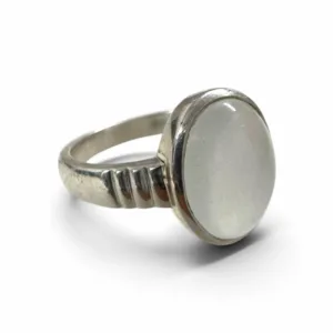 Natural Moonstone Cabochon Statement Ring